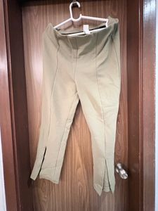 H&amp;M Ribbed Knit Pants - Olive Green