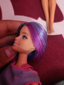 Barbie Doll with Long Purple &amp; Blue Hair