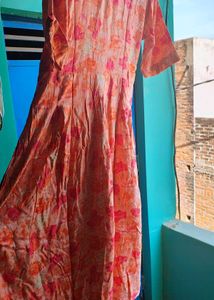 Charming Floral Print Dress(L)