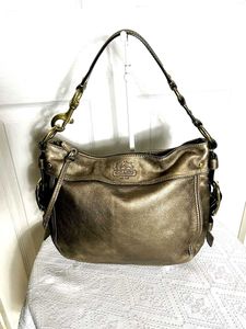 y2k Coach leather Metallic Hobo Bag