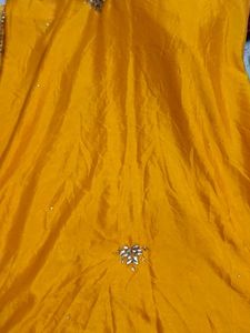 Vibrant Yellow Silk Saree
