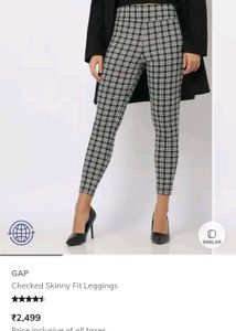 Checkered Skinny Fit Leggins