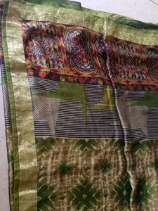 Vibrant Printed Silk Saree
