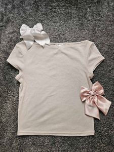 H&amp;M Casual Ribbed Cropped Top
