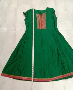 Stunning Green Color Flared Kurta.