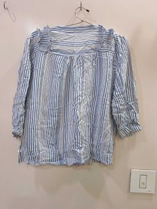 DNMX Stripped Blue And White Top