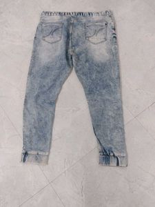 men's Light Wash Denim Joggers