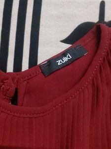 Chic Burgundy Layered Tunic Top