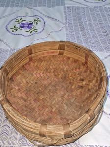 Vintage Woven Bamboo Basket
