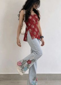 y2k sequin bootcut jeans