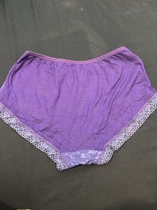 Women's Purple Floral Lace Briefs
