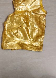 Golden Banarasi Silk Blouse