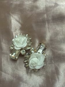 Elegant Floral Crystal Earrings