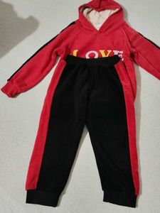 Cute Red Love Hoodie &amp; Pants Set