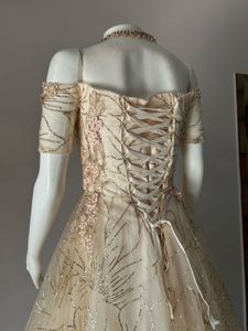 luxury Off-Shoulder Embellished Gown