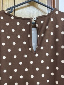 💌sale💌Brown Polka Dot Maxi Dress