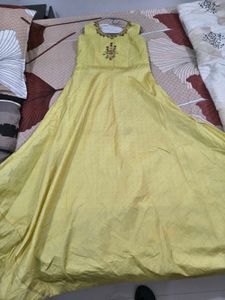 Beautiful Yellow Anarkali Gown