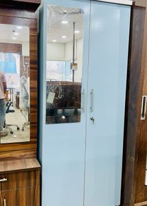 Light Blue Two-Door Wardrobe