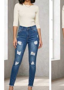 ripped denim jeans for women