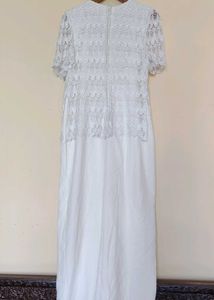 Elegant White Lace Gown