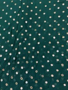Embroidered Green Saree