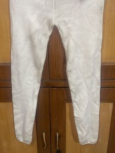 Comfortable White Ethnic Leggings