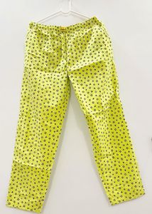 Unisex Neon Yellow Printed Lounge Pants