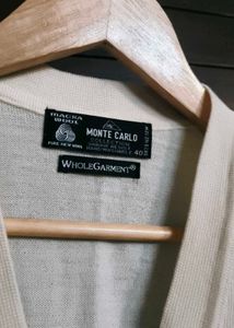 Monte Carlo Men Off White Solid Cardigan