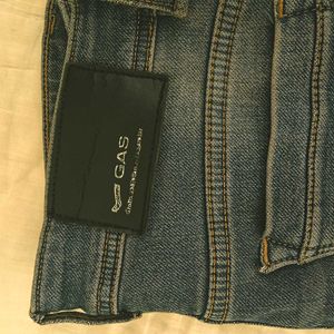 Worn Blue Denim Jeans