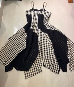 Y2K Gingham Print Midi Dress