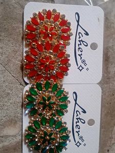 Red &amp; Green Jewel Earrings