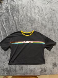 Graphic "Whatever" Crop Top