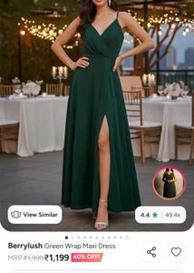 Elegant Emerald Green Maxi Dress