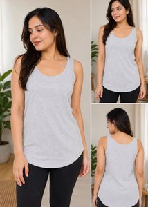 Grey Sleeveless Tank Top