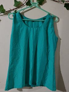 Women Sea Green Top With Sleeve