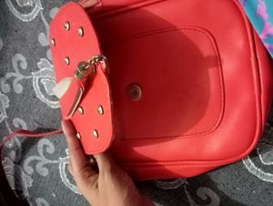 Red Studded Crossbody Bag