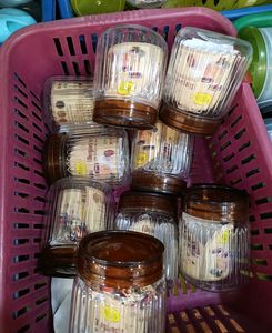 3 piece Plastic Storage Jar 500gm