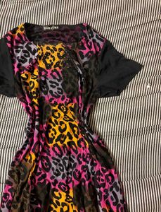 imported y2k leopard print dress⋆˚꩜｡