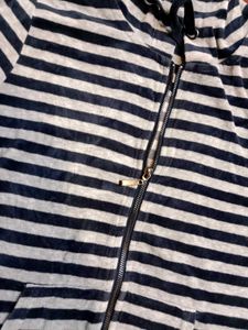 Striped Zip-Up Hoodie