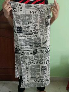Chic Newspaper Print Scarf