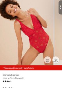Stunning Red Lace Bodysuit