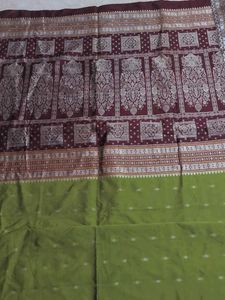 Elegant Olive Green Saree