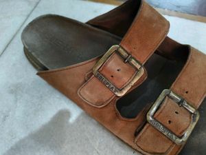 Brown Buckle Strap Sandals