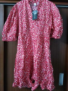 FEMELLA Red & White Polka Dot Dress
