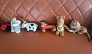 Set of 6 Plush Stuffed Animals