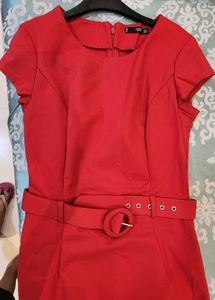 MANGO Red Party Dress