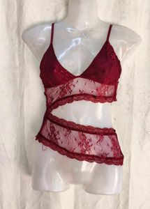 Burgundy Lace Cami Top