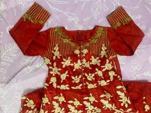 Beautiful Red Embroidered Kurta gown