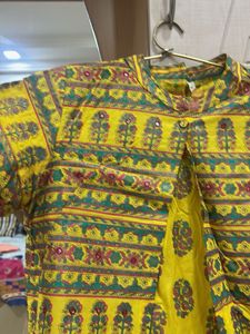 Vibrant Yellow Ethnic Kurta Set with Jacket
