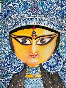 Handmade Goddess Durga Painting